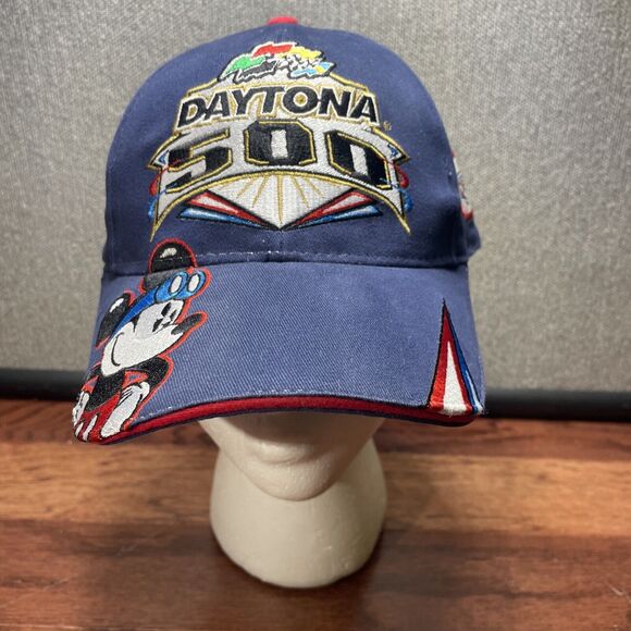 MICKEY MOUSE 2004 Daytona 500 NASCAR Kudzu  Blue Race Hat Cap - Picture 1 of 8